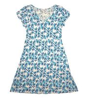 Fresh Produce Womens M Maritime Mosaic Amelia Dress Seaglass Blue Pink Summer