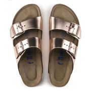 Birkenstock  | Arizona Soft Footbed Sandal Metallic Copper | Size 41 10 10.5