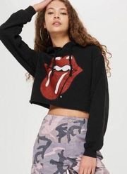 Topshop Cropped Hoodie