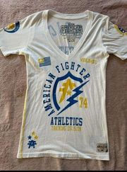 AMERICAN FIGHTER By Affliction Women's T-Shirt  Athletic White Size Medium