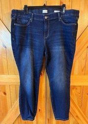 Wonderly Womens Jeans Size 18W Blue Denim Dark Wash Skinny Leg (2067)