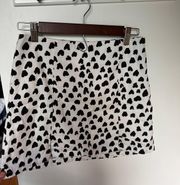 Lelis Black And White Heart Skirt 