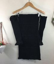 NWT Capulet Clara black smocked poplin mini dress