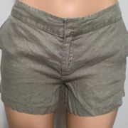 Michael Stars classic linen shorts. Olive moss NEW