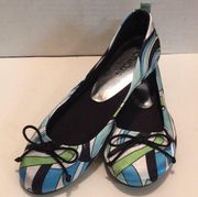 *****REDUCED****CHICO’S NEW SATEEN Ballet FLAT Pucci LIKE Design 6