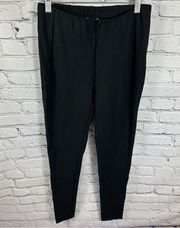 J. Jill Ponte Leggings Trousers Mid-Rise Thick Knit Fabric Flattering Black S