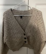 Cropped Knit Cardigan