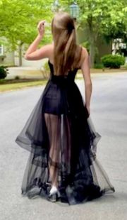 Macy’s Black Corset Prom Dress 