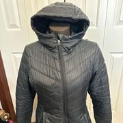 Columbia OmniHeat Quilted Black Parka Womens Small