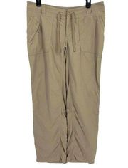 The North Face Womens Ripstop Roll Tab Hem Pants Size 10 Khaki Brown