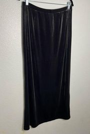 Vintage Jones New York Gray Velvet Maxi Skirt Size Large