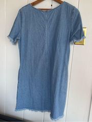 ⭐️ black label denim chambray dress size medium