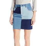 Minkpink Soul Patch Denim Mini Skirt Patchwork XS