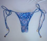 Patterned Tie Bikini Bottoms