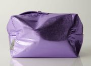 New  purple metallic make up/ toiletry bag