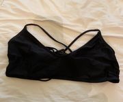 Strappy Cross Back Black Swim Suit 