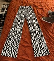 Patterned Bell Bottom Jeans