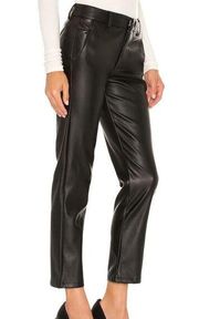 LBLC The Label Black Faux Leather Pant SMALL Stretch Ankle Franny Trouser NEW