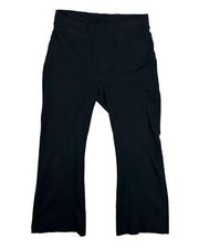 Spanx Size M The Perfect Pant Kick Flare Cropped Pull On Ponte Knit Solid Black