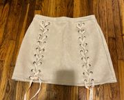 Lace Up Detail Skirt