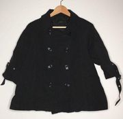 3/$15 - Express double button down jacket coat Black Womens Size L