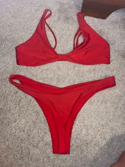 Lemon Fish Red Bikini Set