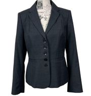 Halogen for Petite Focus women size 8P Blazer 5 button micro plaid career wear