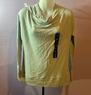 Lucky Brand  Pale Green Long Sleeve Top Size Medium