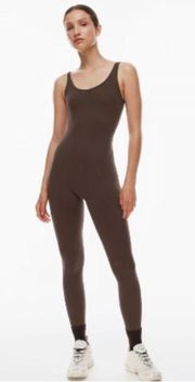 NWOT  TNA Butter Shake-It Jumpsuit in Rich Mocha Brown