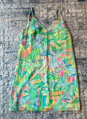 Women’s Size XXS Lela Colorful Printed Silk Cami Dress