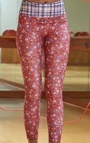 Anthropologie X kachel floral leggings size medium ladybugs pattern hi rise pant