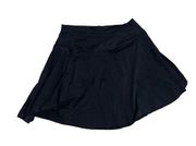 High Waisted Crossover Black Tennis Skirt