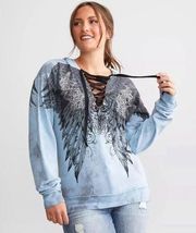 NWT WOMEN’S AFFLICTION WINGS OF PHARAOH HOODIE SZ SMALL S