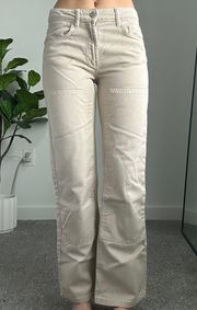 beige Straight Pants