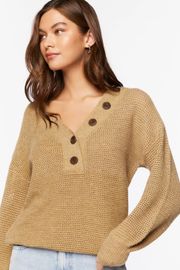 Half-Button Knit Sweater