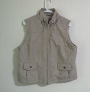 Cropped  Vest With Sherpa Lining