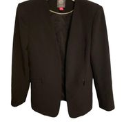 NWOT! VINCE CAMUTO Black Zip Pocket Flat Open Front Collar-less Blazer