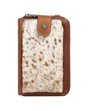 by Montana West Genuine Hair-on Cowhide Phone Wallet Crossbody