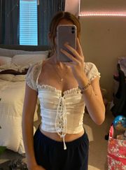 I am gia White Corset Top