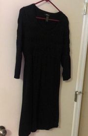 Style & Co large black sweater dress 3/4 sleeve women’s dress