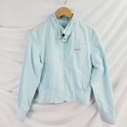 Members Only Vintage Bomber Jacket Sky Blue 3/4 Sleeve Jacket size L