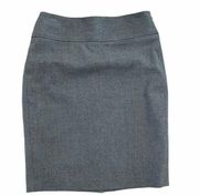 Burberry Women’s Size 8 Skirt Wool Blend Knee Length Flat Front Lined Gray F016