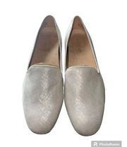 Vionic Willa II Loafer in Silver Shimmer Size 10 Wide NWOB