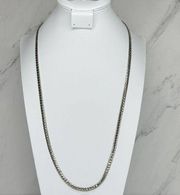 Aldo Long Flat Silver Tone Chain Link Necklace