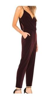 1.State Brown Maroon Jumpsuit With Pockets Size Large