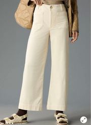 The Colette Cropped Wide-Leg Corduroy Pants by