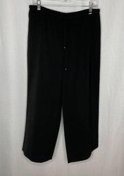 St. John Sport Black Wide Leg Crop Pull On Pants‎