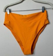 Aerie High Cut Cheeky Bikini Bottom Mango Orange Women's Large NEW