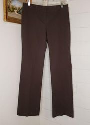 Theory Brown Flare Trouser Career Office Pants Size 6