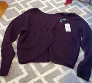 Express purple reversible sweater. NWT. Size M.